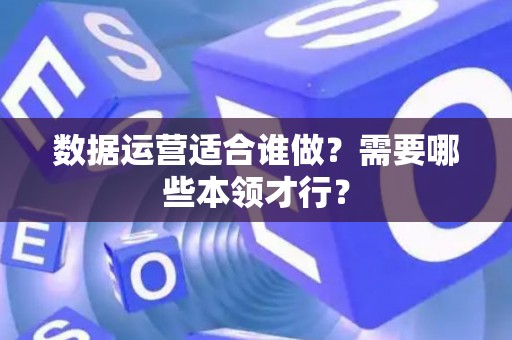 数据运营适合谁做？需要哪些本领才行？